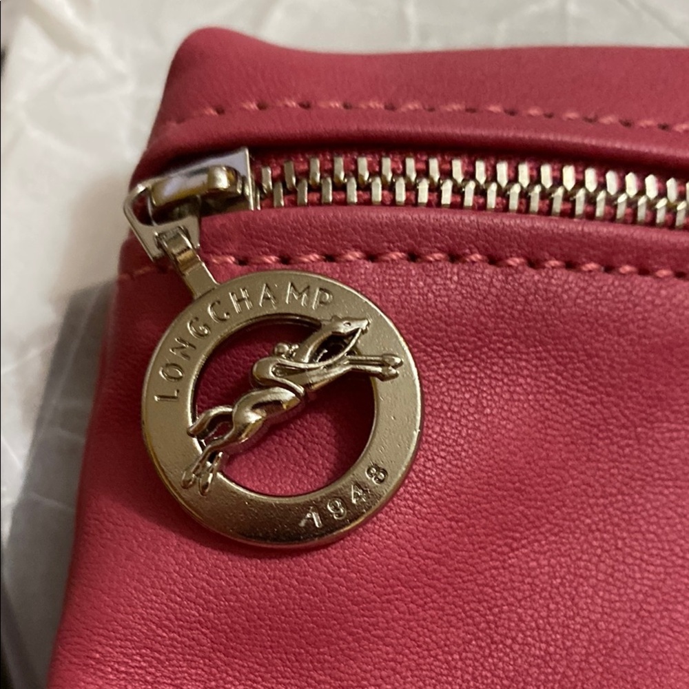 Longchamp Pink Leather Pouch